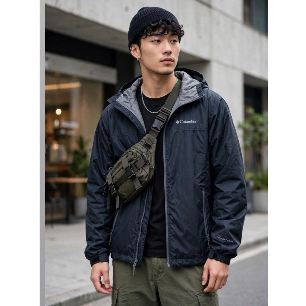 Columbia Omni-Shield Packable Rain Jacket Windbreaker Mens S